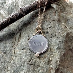 Sanskrit Charm Necklace | Abhaya Fearless